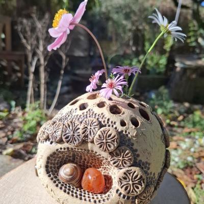 Blumensteckvase Mit Muster